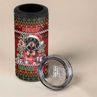 Dachshund Christmas 4 in 1 Can Cooler Tumbler Merry Dachmas - Wonder Print Shop