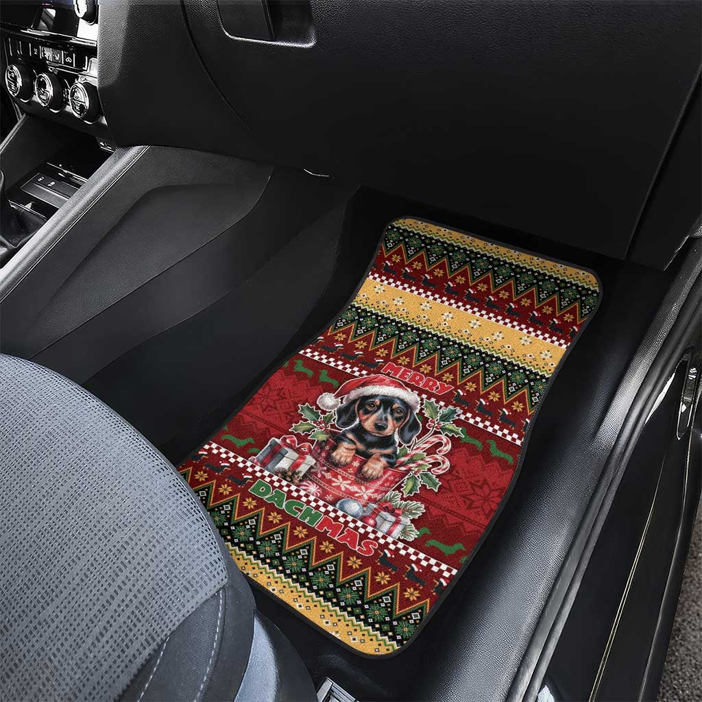 Dachshund Christmas Car Mats Merry Dachmas - Wonder Print Shop