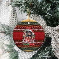 Dachshund Christmas Ceramic Ornament Merry Dachmas - Wonder Print Shop