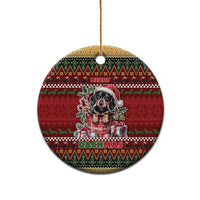 Dachshund Christmas Ceramic Ornament Merry Dachmas - Wonder Print Shop