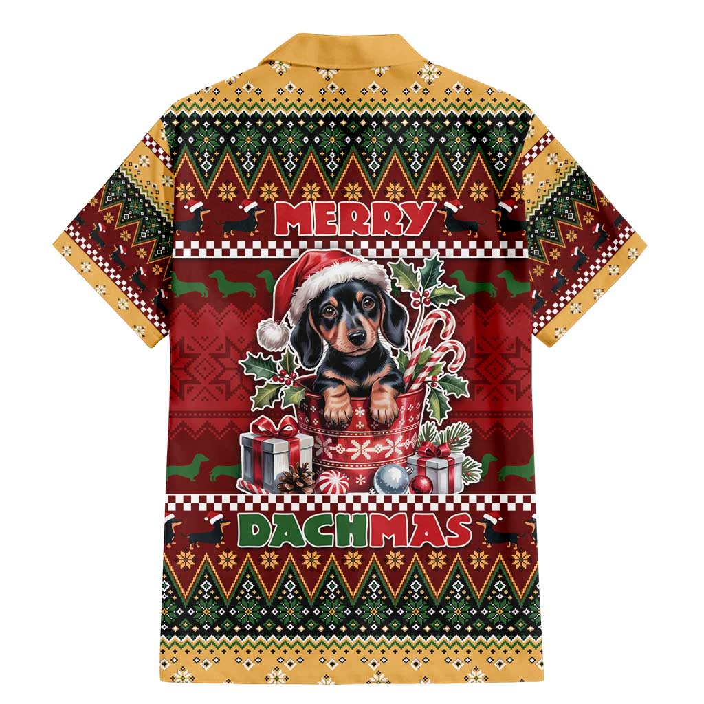 Dachshund Christmas Family Matching Mermaid Dress and Hawaiian Shirt Merry Dachmas - Wonder Print Shop