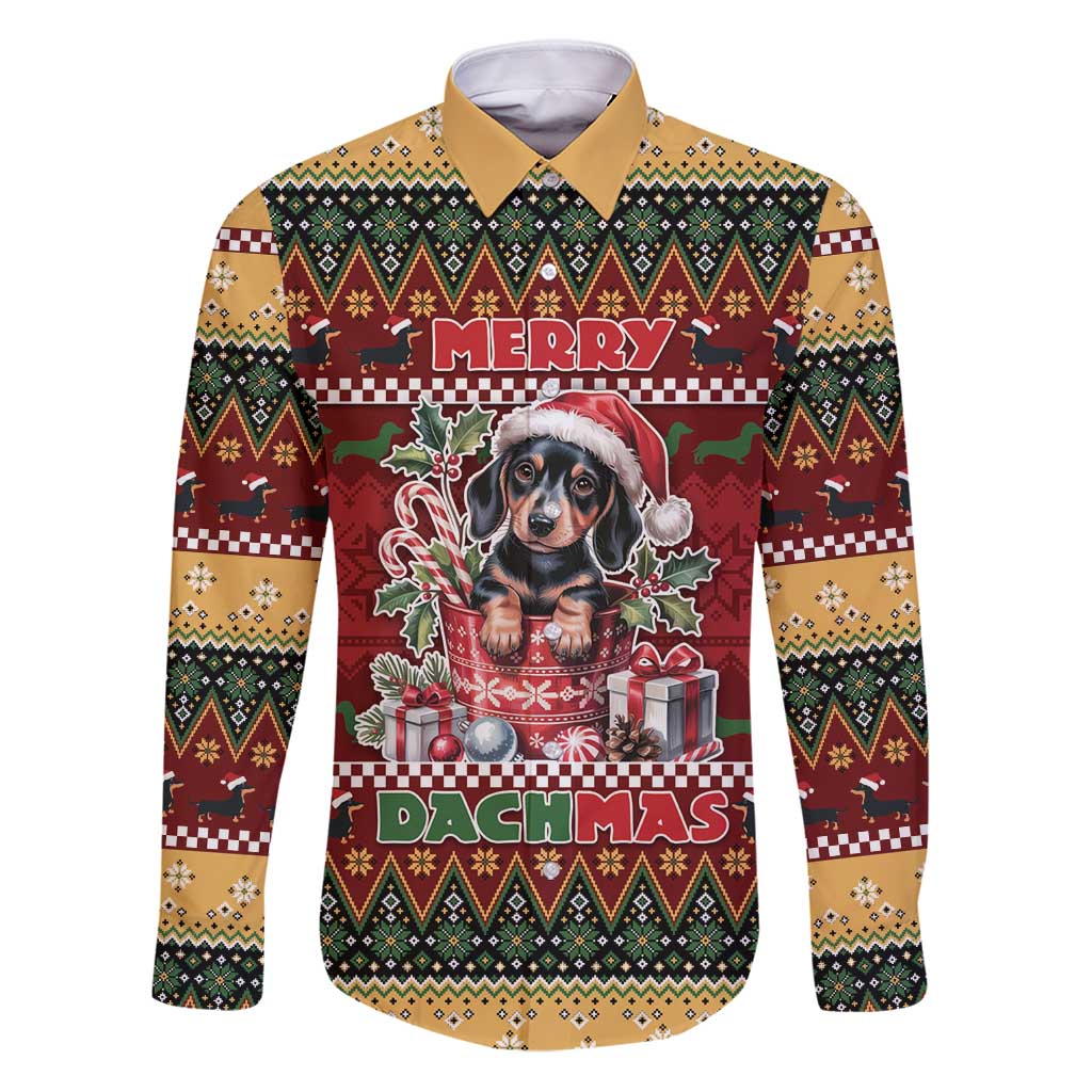 Dachshund Christmas Family Matching Puletasi and Hawaiian Shirt Merry Dachmas - Wonder Print Shop