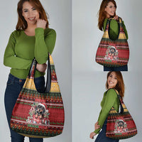 Dachshund Christmas Grocery Bag Merry Dachmas - Wonder Print Shop