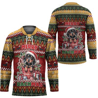 Dachshund Christmas Hockey Jersey Merry Dachmas - Wonder Print Shop