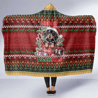 Dachshund Christmas Hooded Blanket Merry Dachmas - Wonder Print Shop