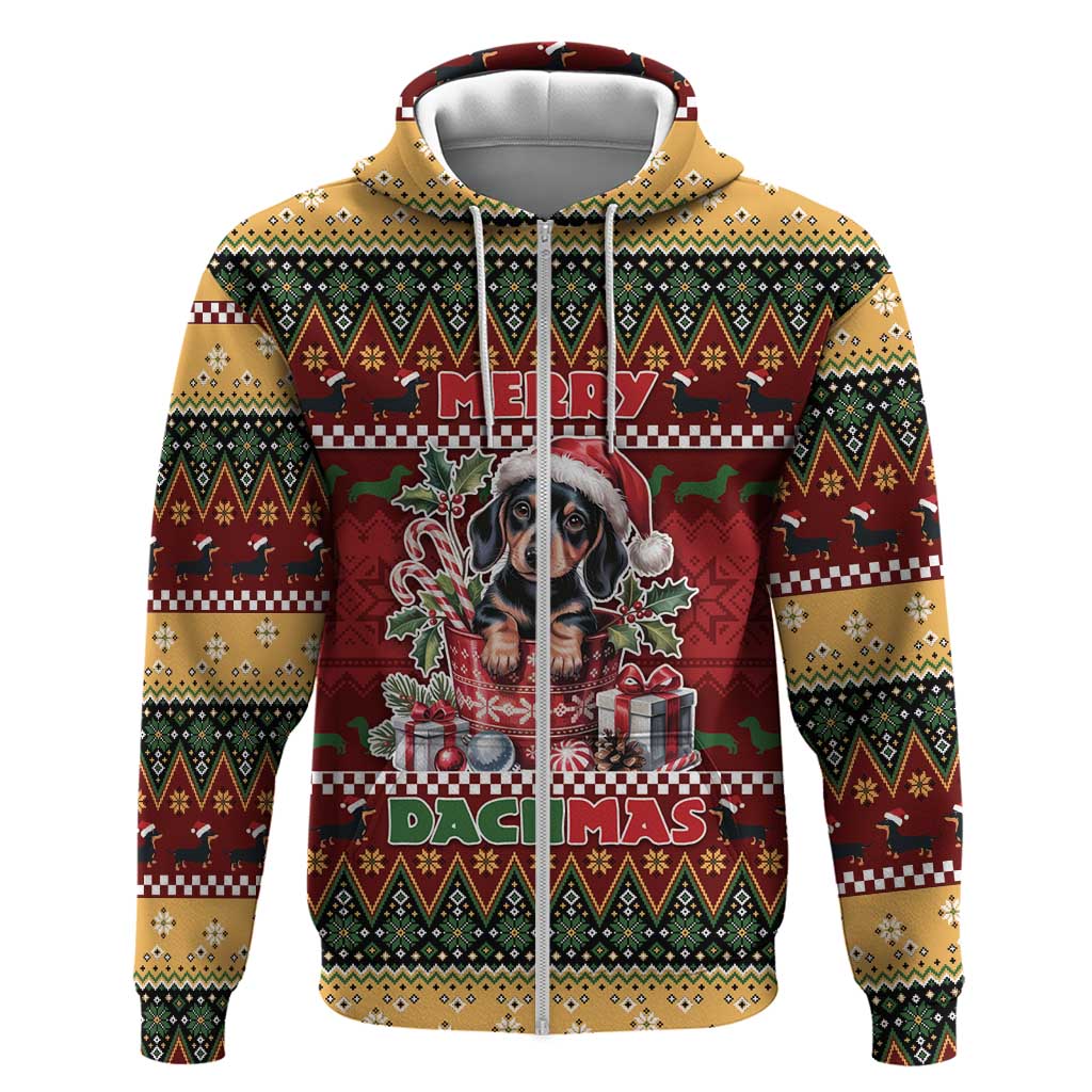 Dachshund Christmas Hoodie Merry Dachmas - Wonder Print Shop