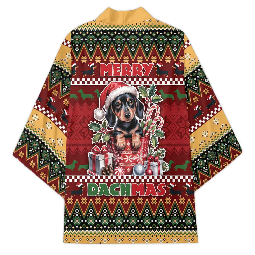 Dachshund Christmas Kimono Merry Dachmas - Wonder Print Shop