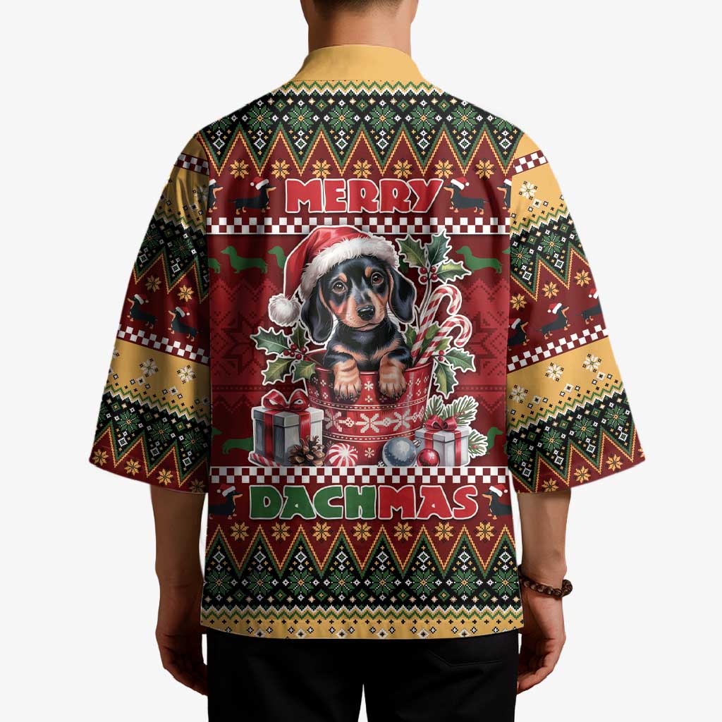 Dachshund Christmas Kimono Merry Dachmas - Wonder Print Shop
