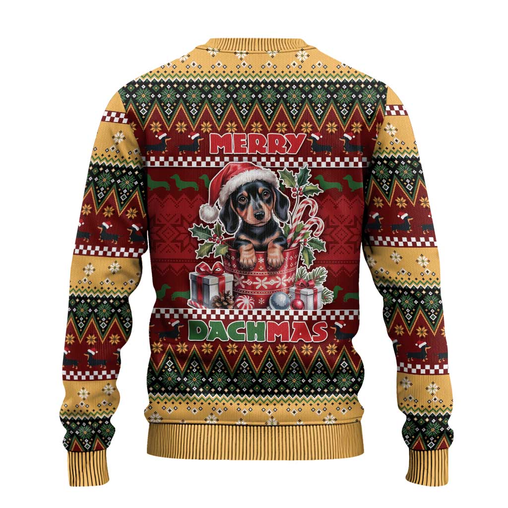 Dachshund Christmas Ugly Christmas Sweater Merry Dachmas - Wonder Print Shop