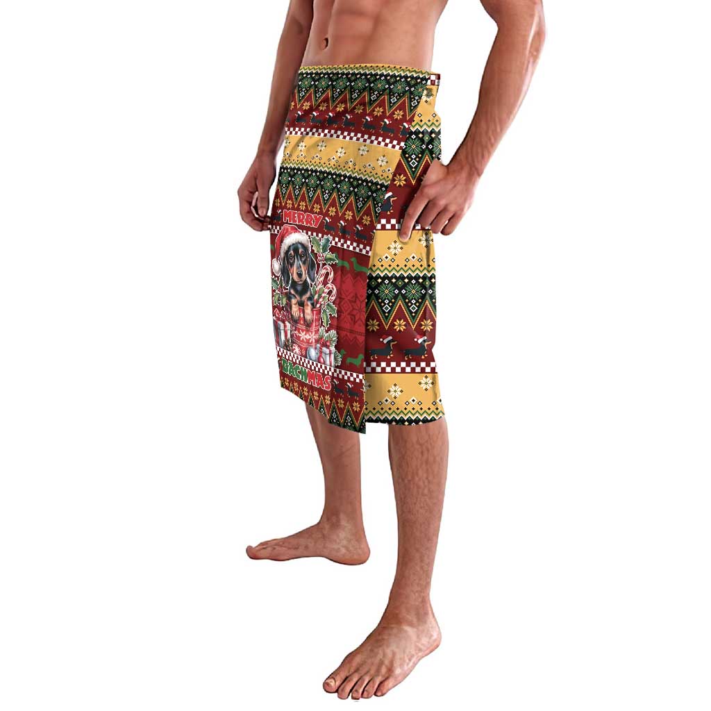 Dachshund Christmas Lavalava Merry Dachmas - Wonder Print Shop