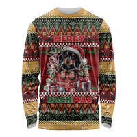 Dachshund Christmas Long Sleeve Shirt Merry Dachmas - Wonder Print Shop