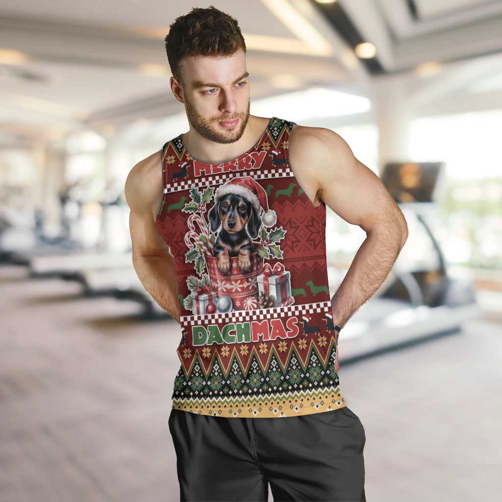 Dachshund Christmas Men Tank Top Merry Dachmas - Wonder Print Shop