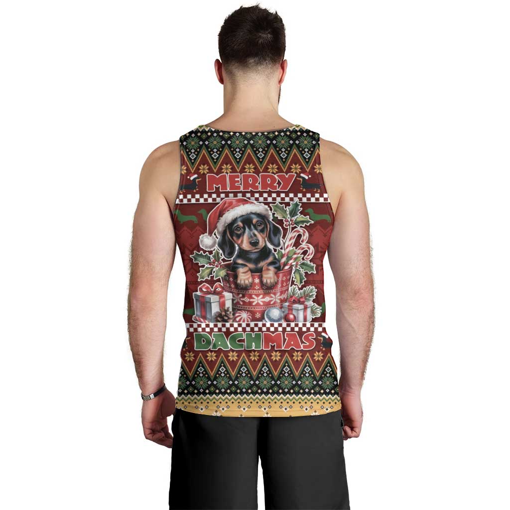Dachshund Christmas Men Tank Top Merry Dachmas - Wonder Print Shop