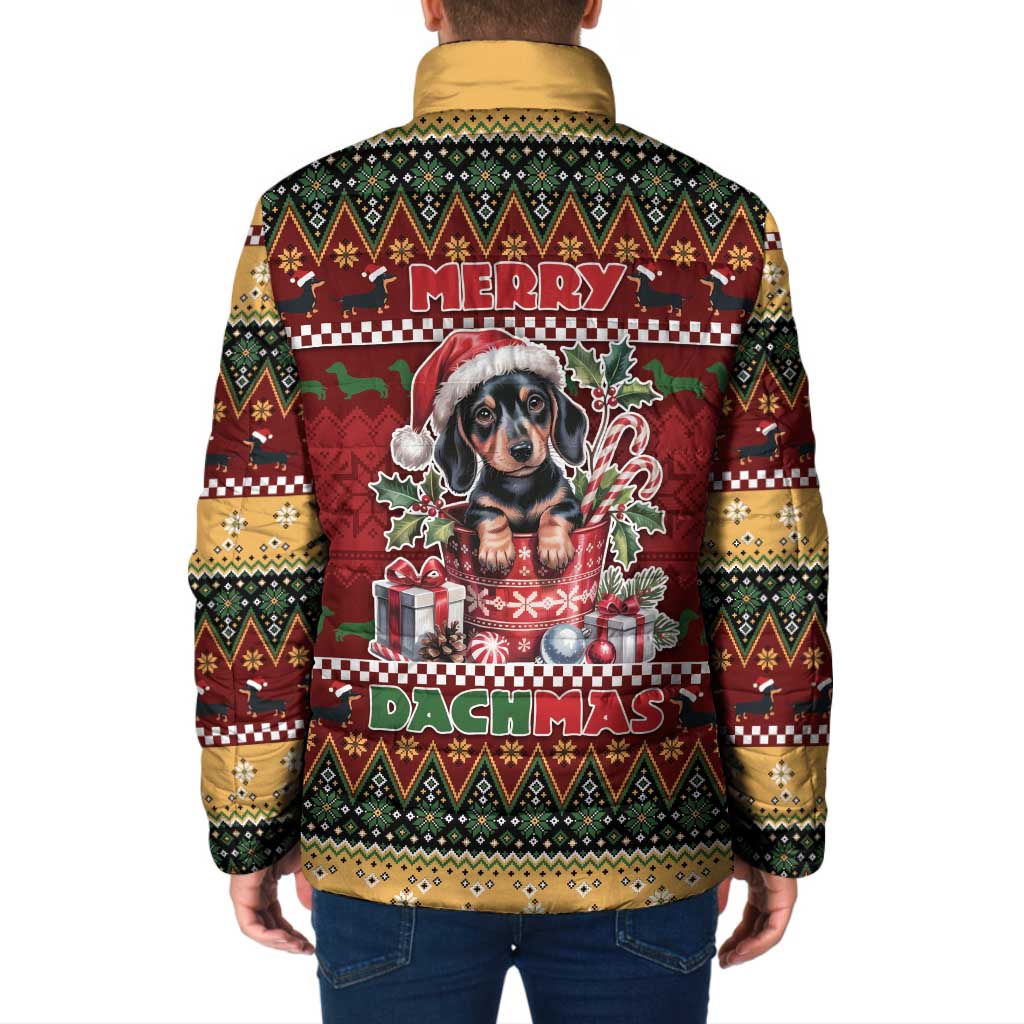 Dachshund Christmas Padded Jacket Merry Dachmas - Wonder Print Shop