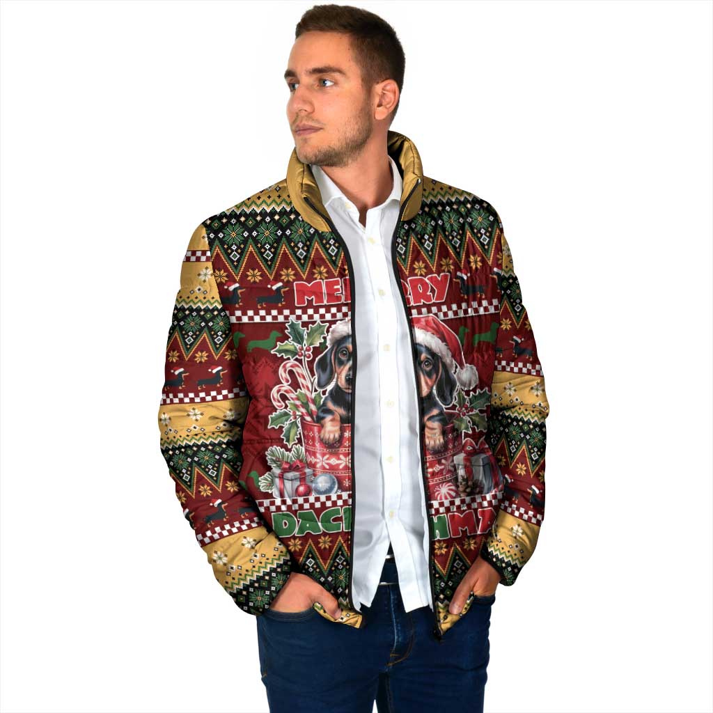 Dachshund Christmas Padded Jacket Merry Dachmas - Wonder Print Shop