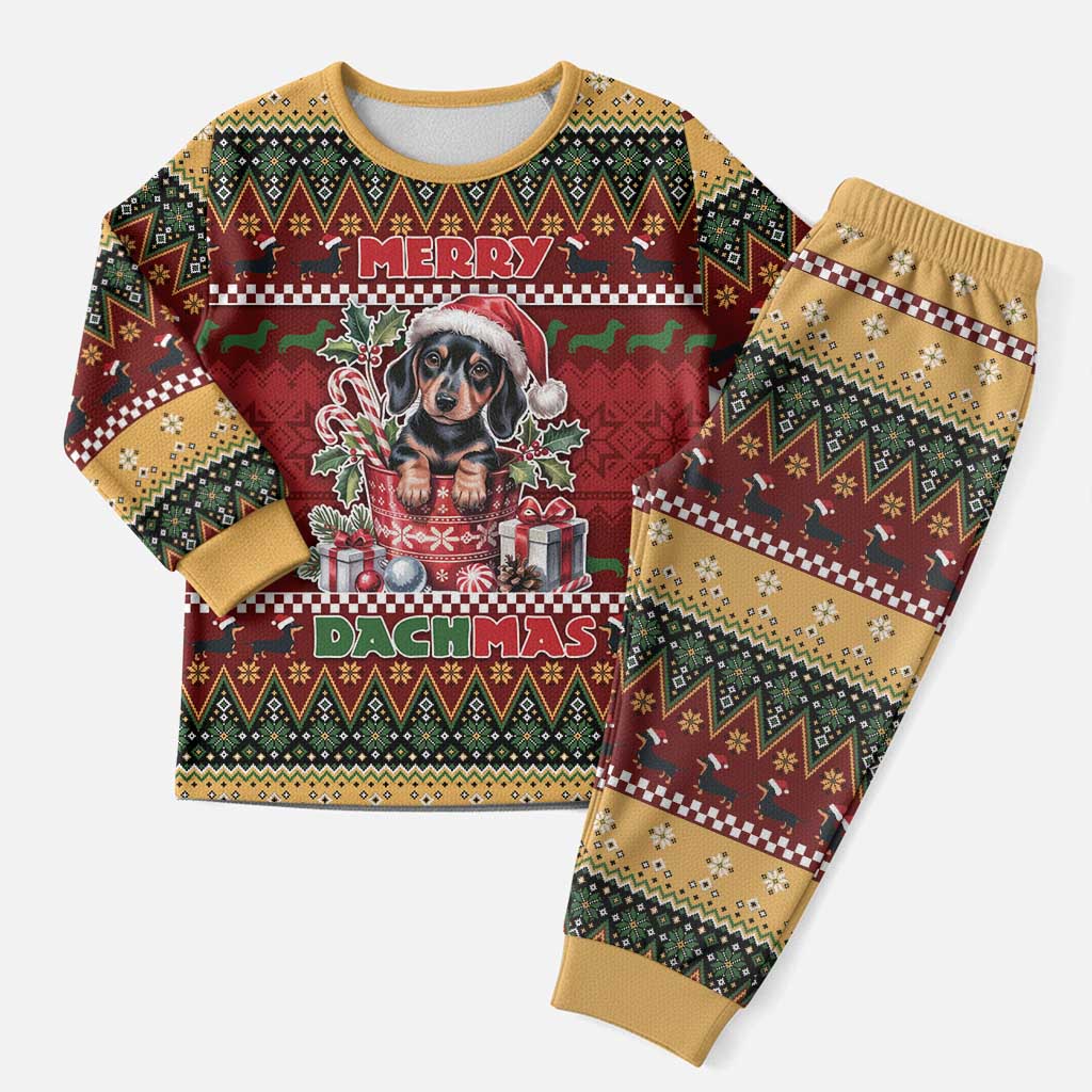 Dachshund Christmas Pajama Set Merry Dachmas - Wonder Print Shop