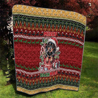 Dachshund Christmas Quilt Merry Dachmas - Wonder Print Shop