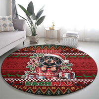 Dachshund Christmas Round Carpet Merry Dachmas - Wonder Print Shop