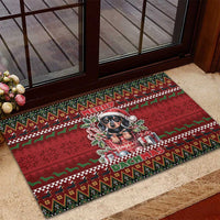 Dachshund Christmas Rubber Doormat Merry Dachmas - Wonder Print Shop