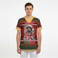Dachshund Christmas Scrub Top Merry Dachmas - Wonder Print Shop