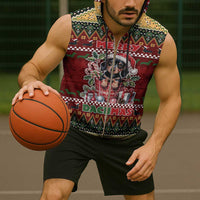 Dachshund Christmas Sleeveless Zip Hoodie Merry Dachmas - Wonder Print Shop