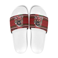 Dachshund Christmas Slide Sandals Merry Dachmas - Wonder Print Shop