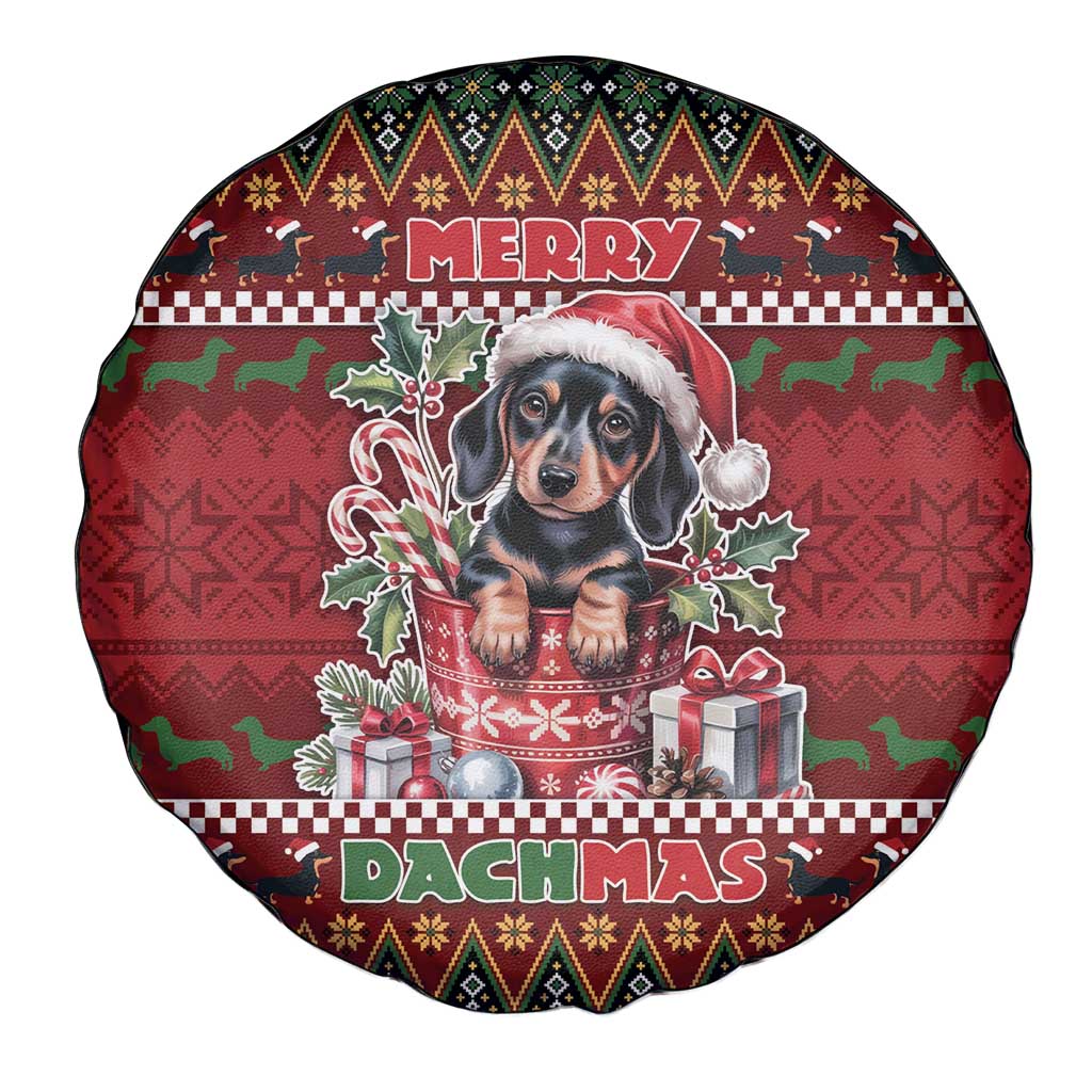 Dachshund Christmas Spare Tire Cover Merry Dachmas - Wonder Print Shop