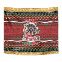 Dachshund Christmas Tapestry Merry Dachmas - Wonder Print Shop