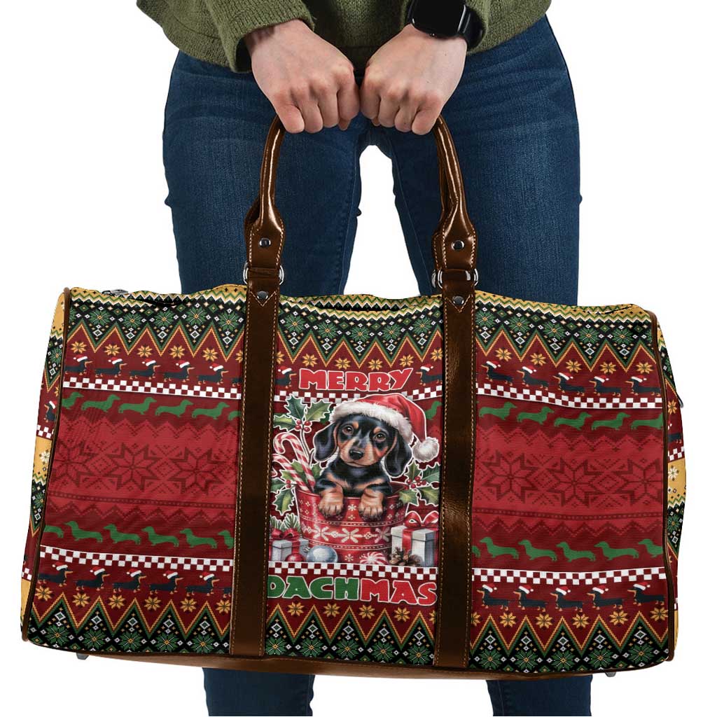 Dachshund Christmas Travel Bag Merry Dachmas - Wonder Print Shop
