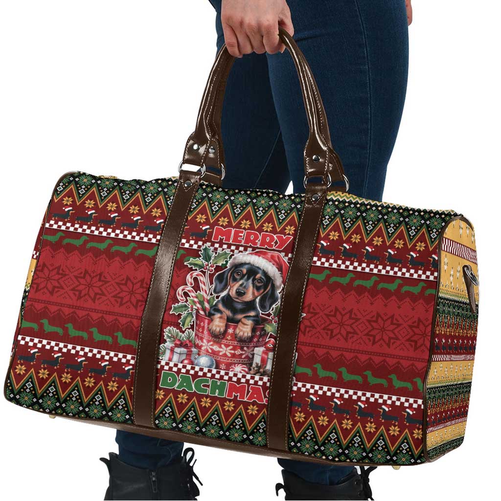 Dachshund Christmas Travel Bag Merry Dachmas - Wonder Print Shop
