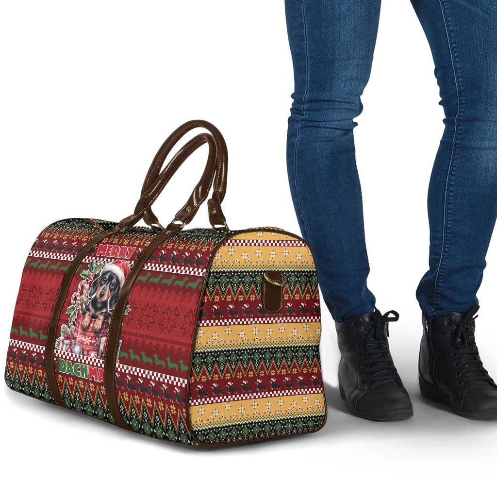 Dachshund Christmas Travel Bag Merry Dachmas - Wonder Print Shop