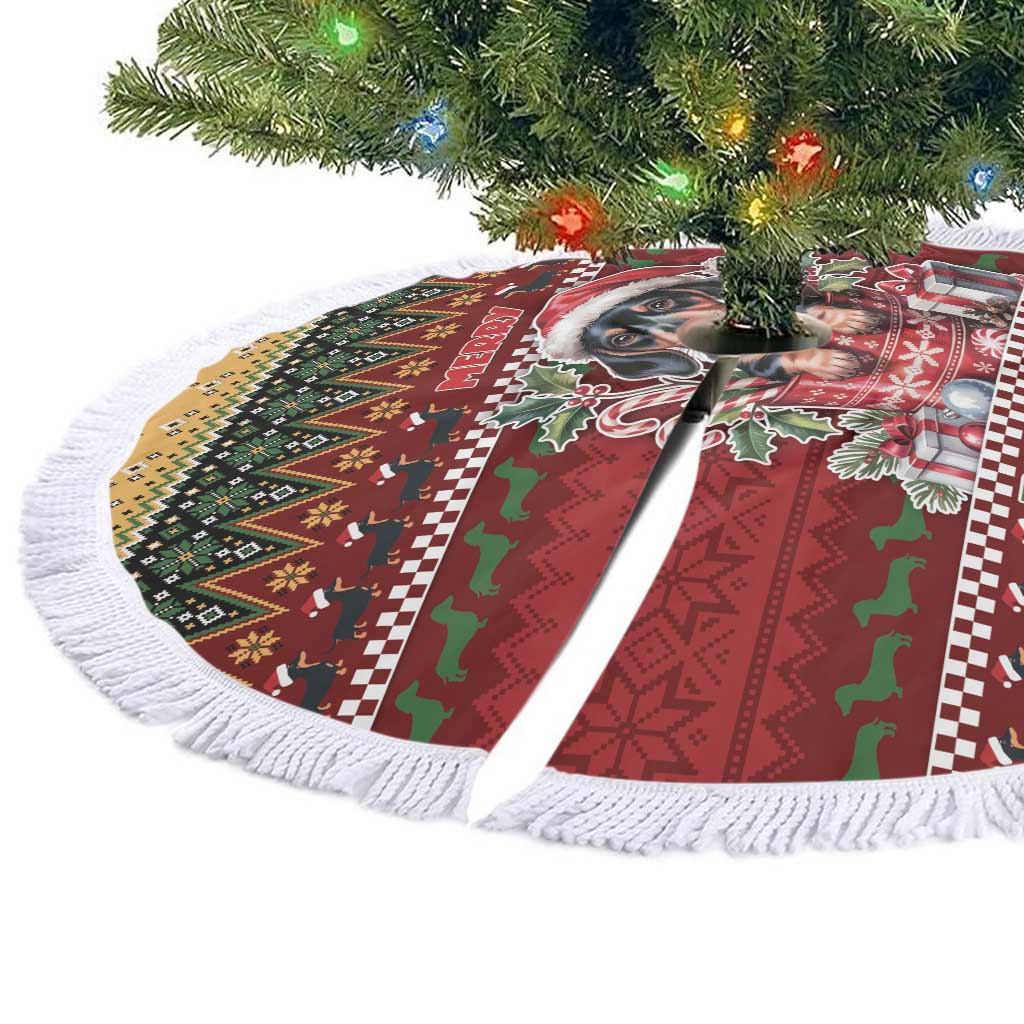 Dachshund Christmas Tree Skirt Merry Dachmas - Wonder Print Shop