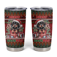 Dachshund Christmas Tumbler Cup Merry Dachmas - Wonder Print Shop