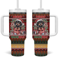 Dachshund Christmas Tumbler With Handle Merry Dachmas - Wonder Print Shop