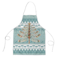 Dragonfly Christmas Apron Frosty Minty Xmas Tree - Wonder Print Shop