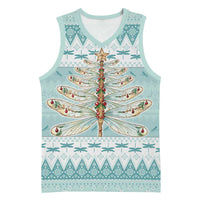 Dragonfly Christmas Basketball Jersey Frosty Minty Xmas Tree - Wonder Print Shop