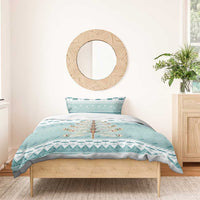 Dragonfly Christmas Bedding Set Frosty Minty Xmas Tree - Wonder Print Shop
