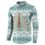 Dragonfly Christmas Button Sweatshirt Frosty Minty Xmas Tree - Wonder Print Shop
