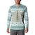 Dragonfly Christmas Button Sweatshirt Frosty Minty Xmas Tree - Wonder Print Shop
