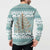 Dragonfly Christmas Button Sweatshirt Frosty Minty Xmas Tree - Wonder Print Shop