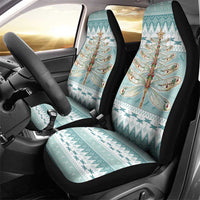 Dragonfly Christmas Car Seat Cover Frosty Minty Xmas Tree - Wonder Print Shop