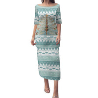 Dragonfly Christmas Family Matching Puletasi and Hawaiian Shirt Frosty Minty Xmas Tree - Wonder Print Shop