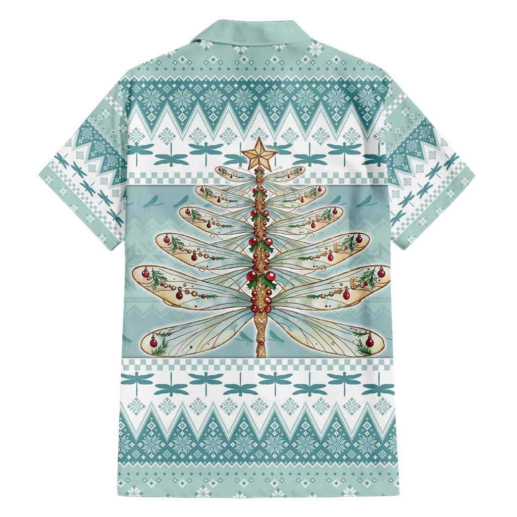 Dragonfly Christmas Family Matching Summer Maxi Dress and Hawaiian Shirt Frosty Minty Xmas Tree - Wonder Print Shop