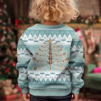 Dragonfly Christmas Kid Ugly Christmas Sweater Frosty Minty Xmas Tree - Wonder Print Shop