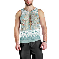 Dragonfly Christmas Men Tank Top Frosty Minty Xmas Tree - Wonder Print Shop