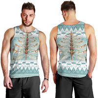 Dragonfly Christmas Men Tank Top Frosty Minty Xmas Tree - Wonder Print Shop