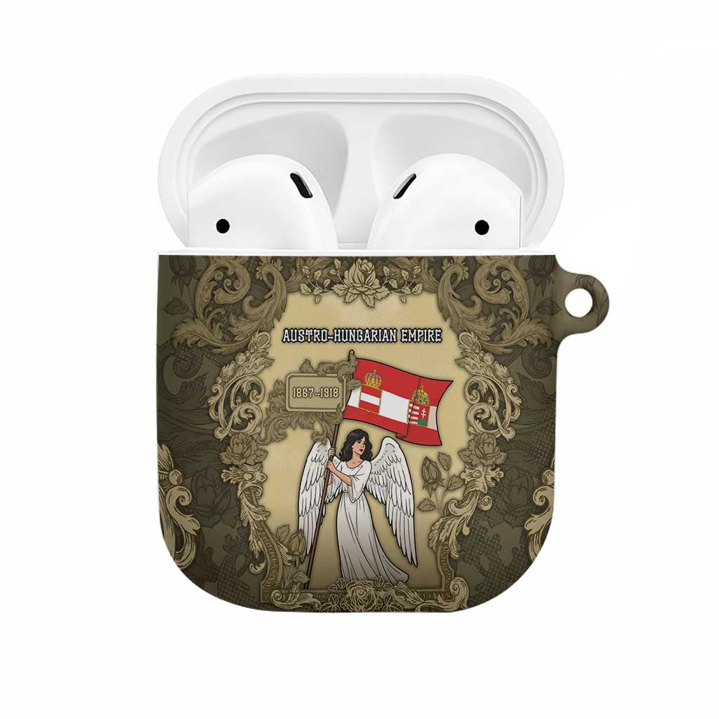 Austria-Hungary AirPods Case Angel Holding A Flag Vintage Style - Wonder Print Shop