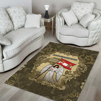 Austria-Hungary Area Rug Angel Holding A Flag Vintage Style - Wonder Print Shop