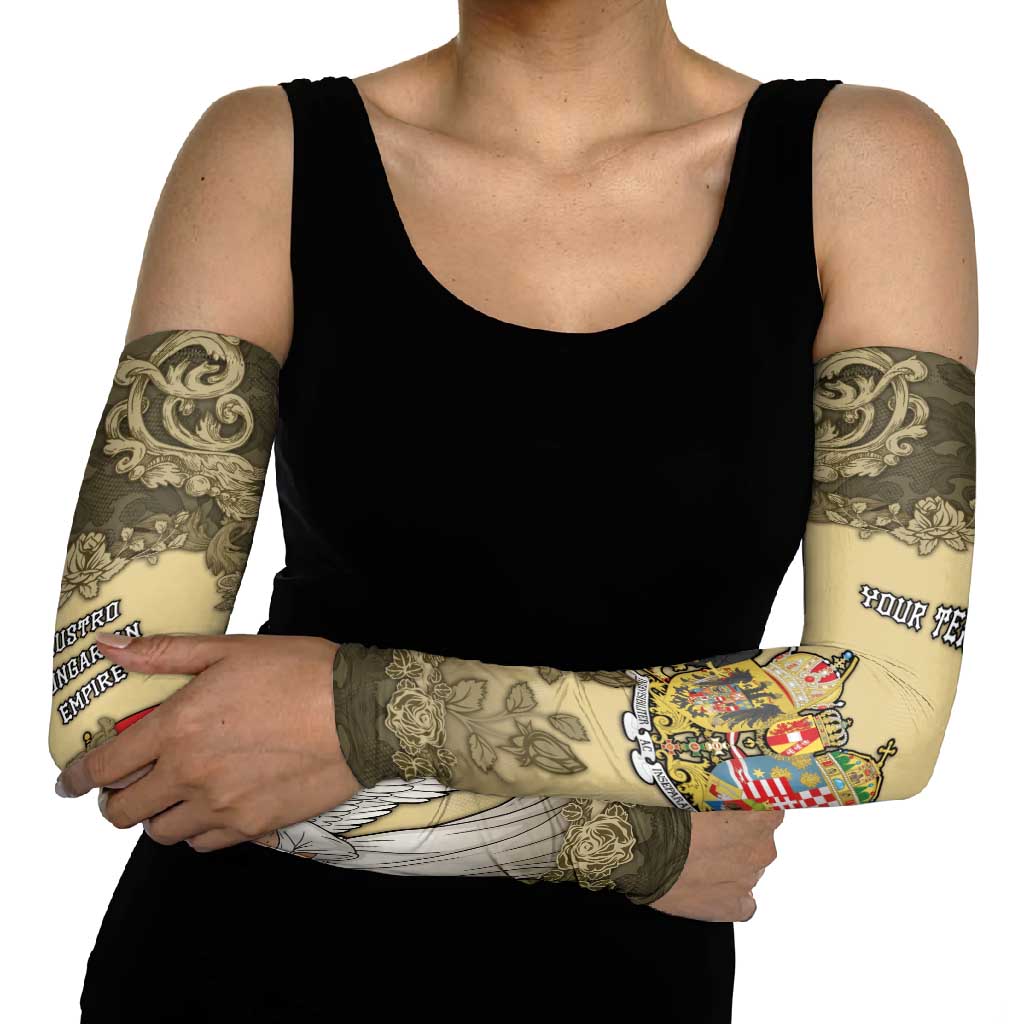 Personalized Austria-Hungary Arm Sleeves Angel Holding A Flag Vintage Style - Wonder Print Shop