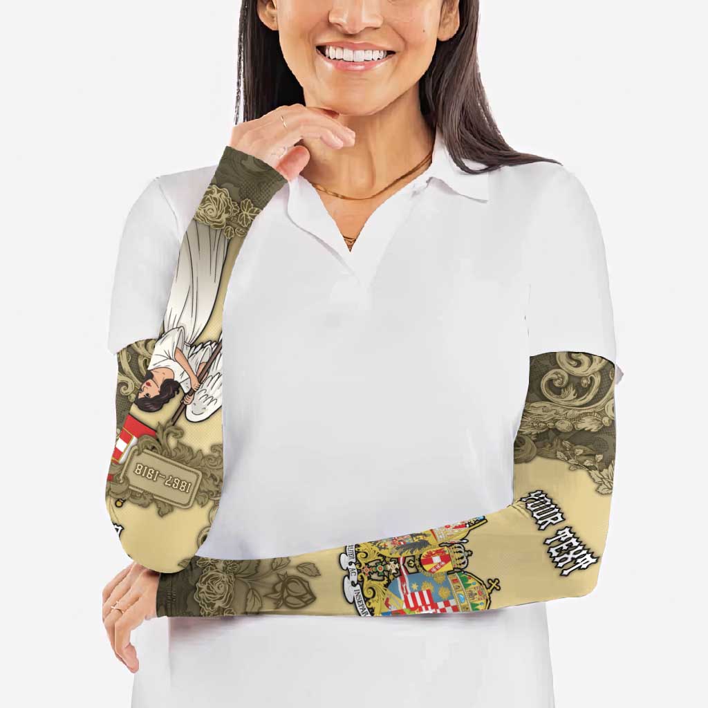 Personalized Austria-Hungary Arm Sleeves Angel Holding A Flag Vintage Style - Wonder Print Shop